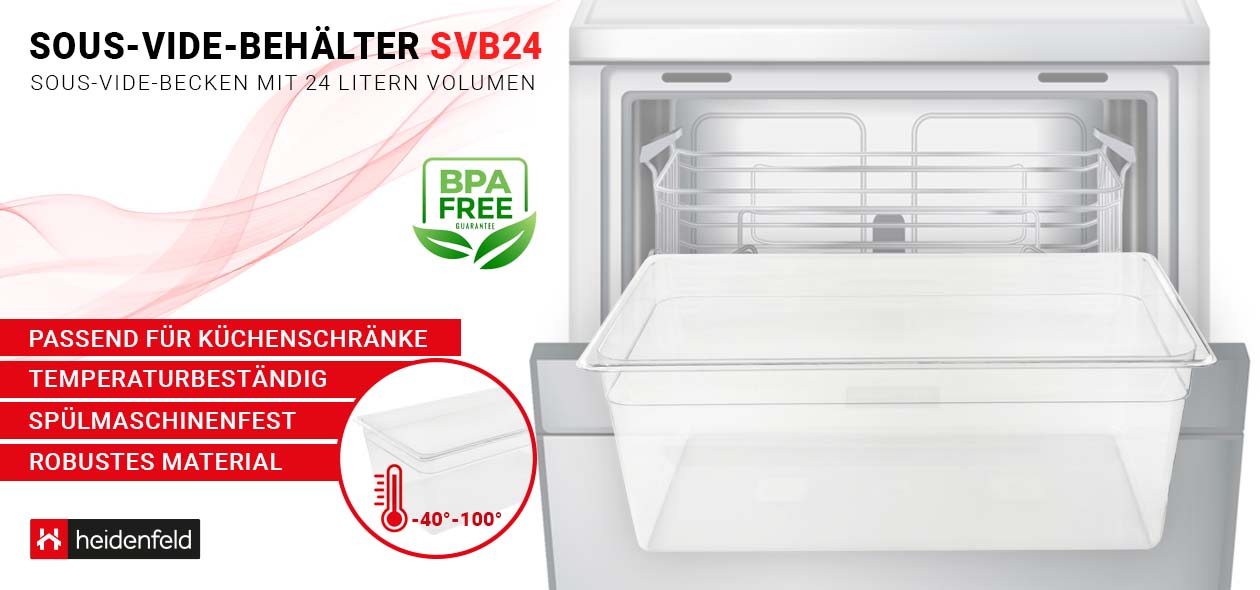 Heidenfeld Sous-Vide-Behälter SVB24 Heidenfeld Sous-Vide-Behälter SVB24